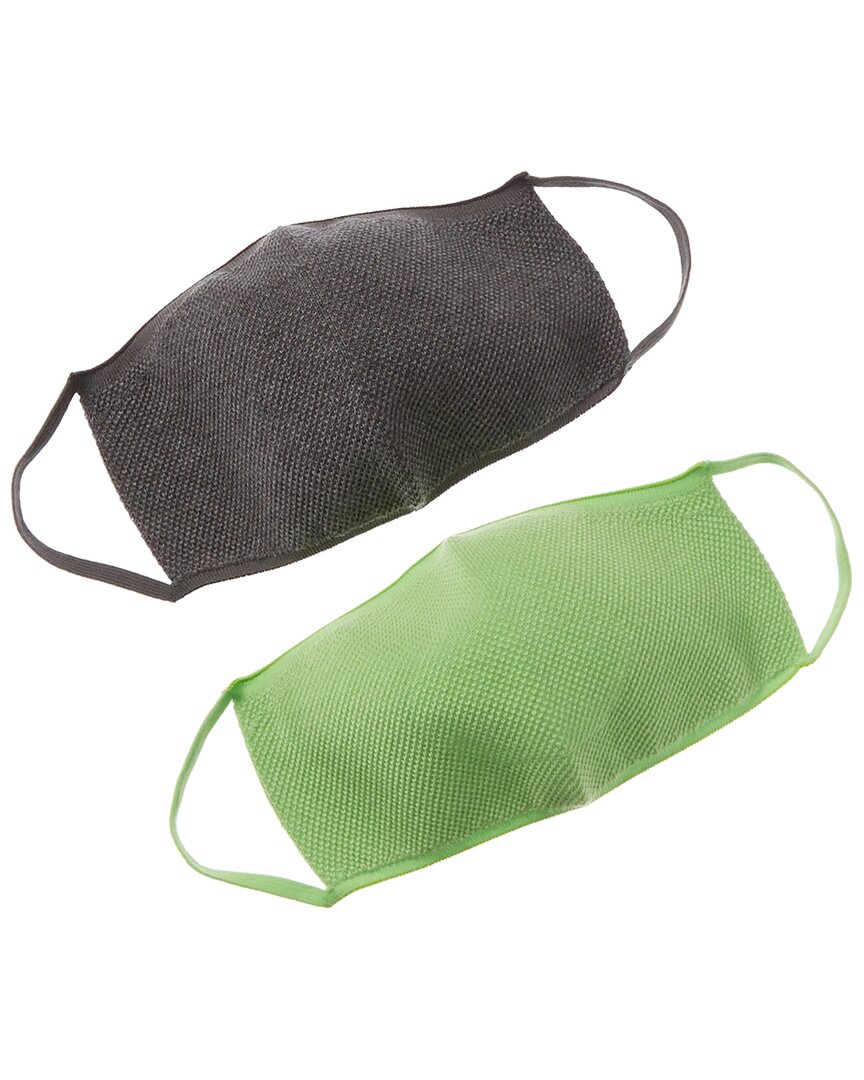 Hannah Rose Set Of 2 Cashmere-blend Face Masks In Grey