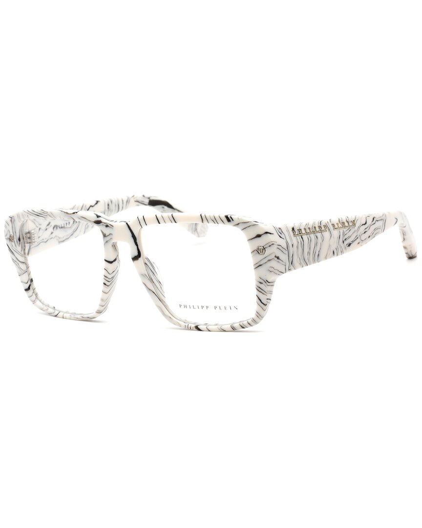 Philipp Plein Dnu  Men's Vpp081 55mm Optical Frames In White