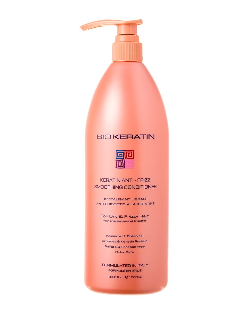 Biokeratin Unisex 33.8oz Anti Frizz Smoothing Conditioner In White