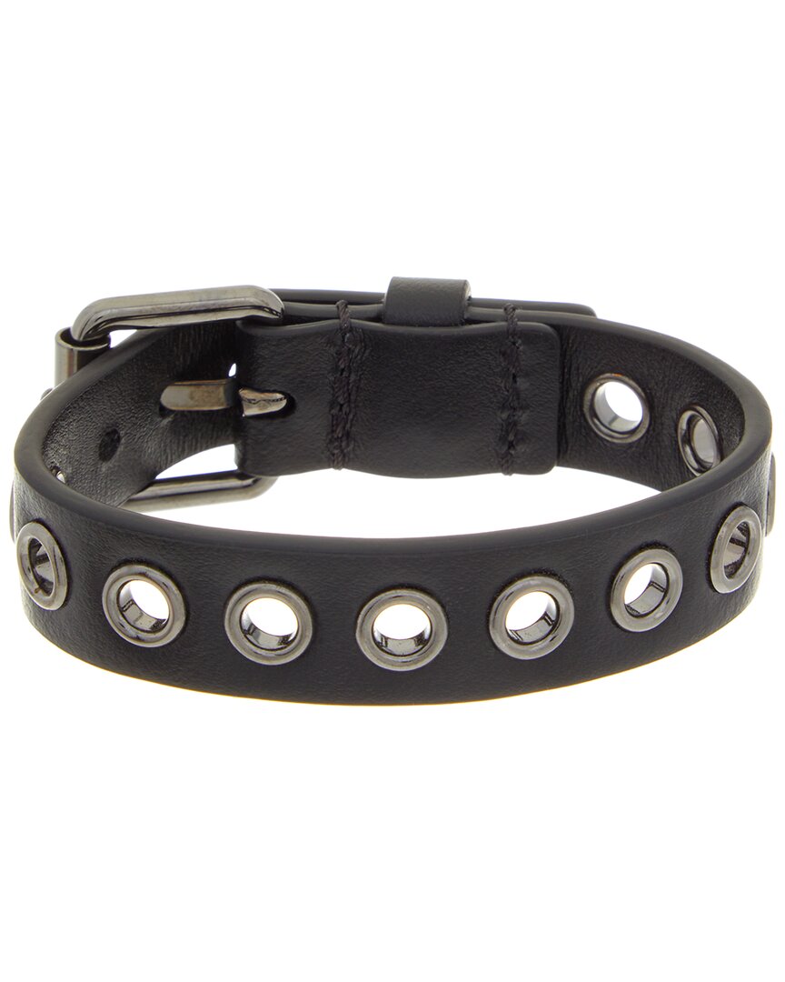 Dior Christian  Gioelli Leather Belt In Black
