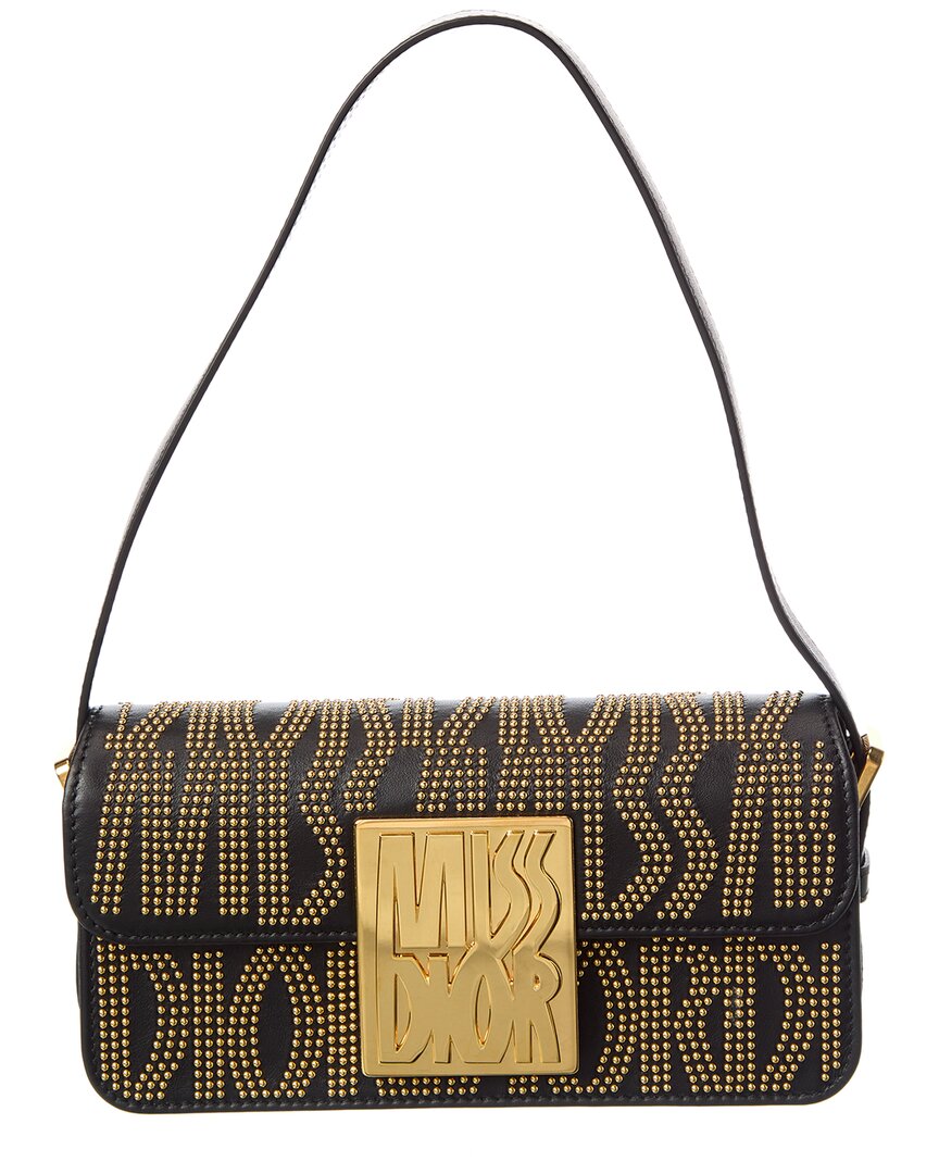 Dior Miss  Leather Shoulder Bag In Black