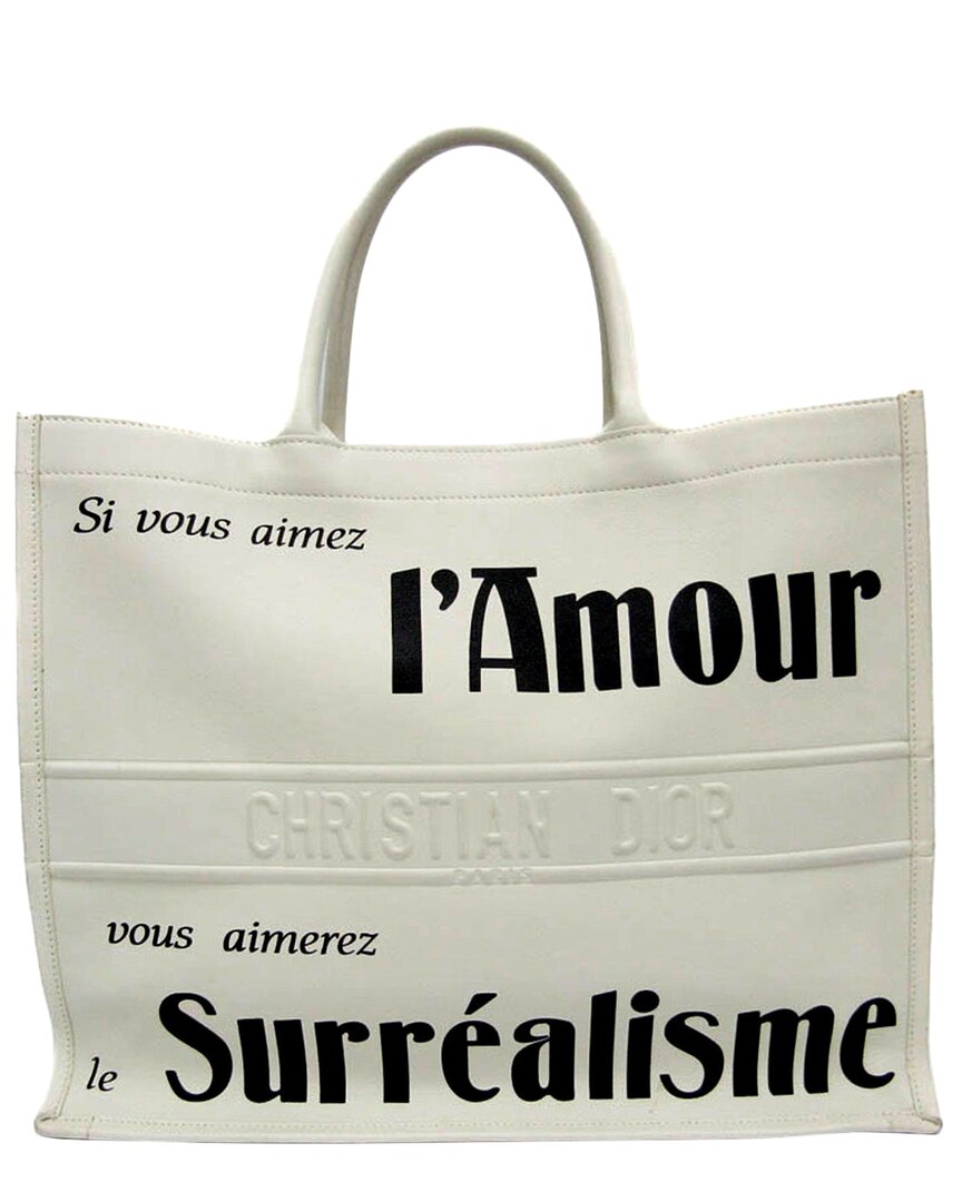 Dior Black & White Leather Tote (authentic )