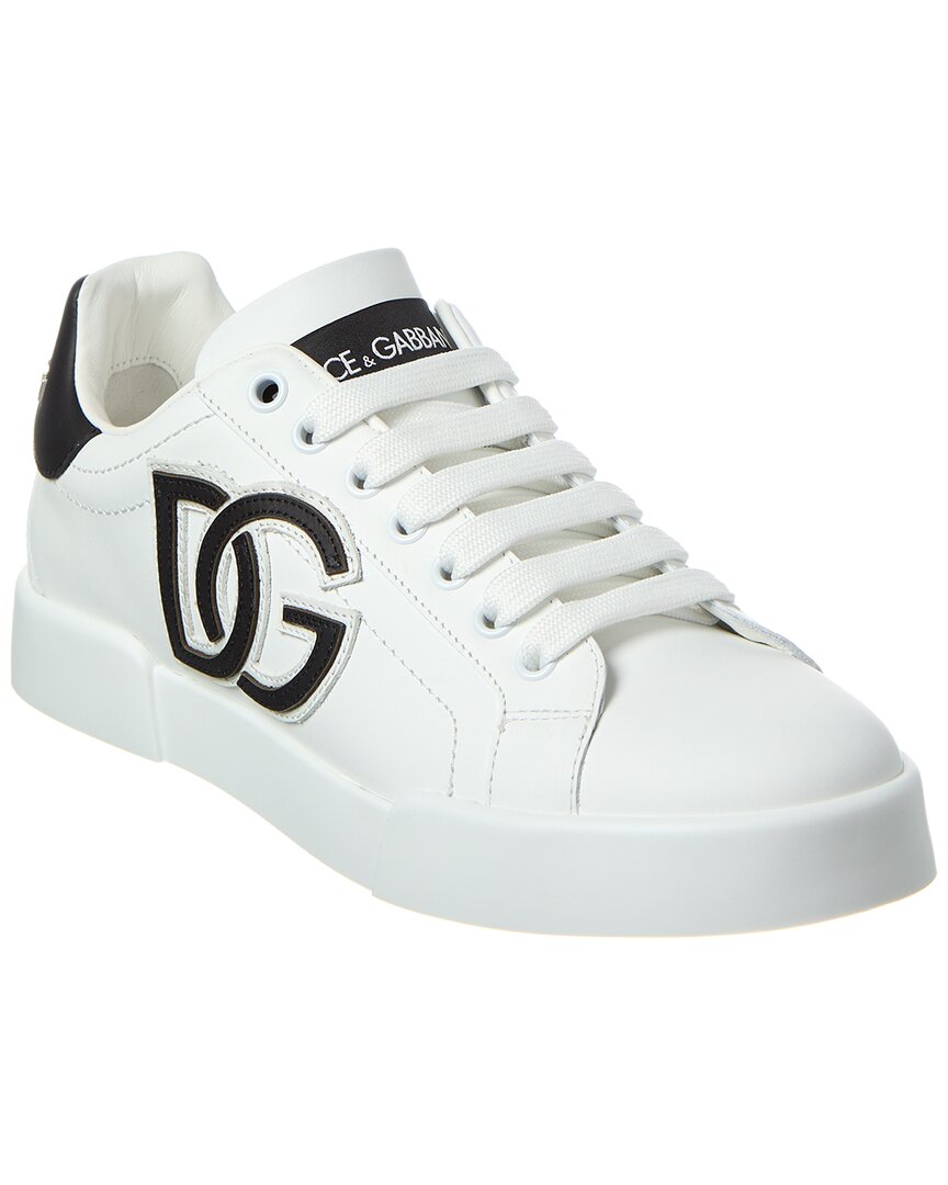 Dolce & Gabbana Dg Logo Patch Leather Sneaker
