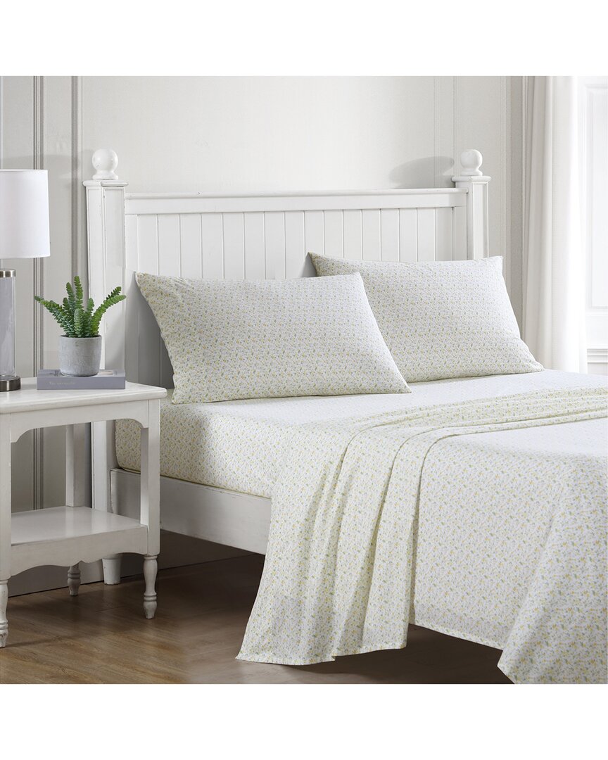Laura Ashley Evie Cotton Percale Sheet Set In Yellow