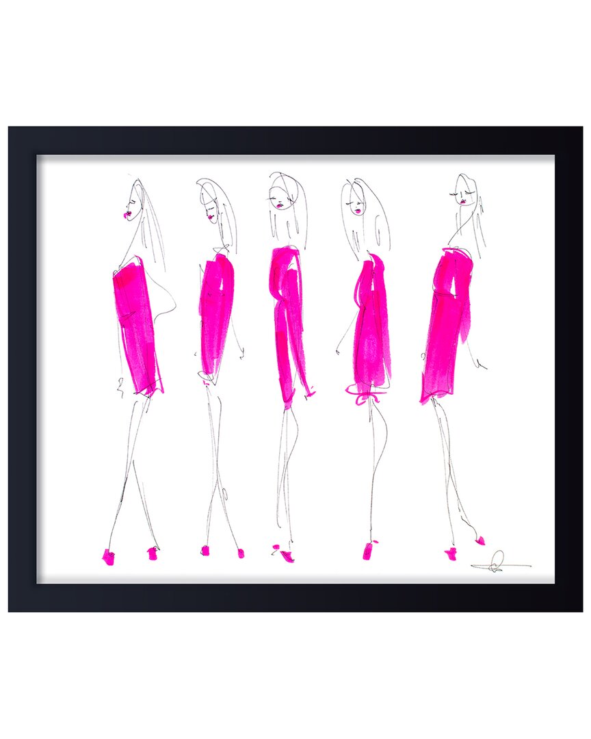 Ready2hangart Five In Fuchsia Framed Print Wall Art