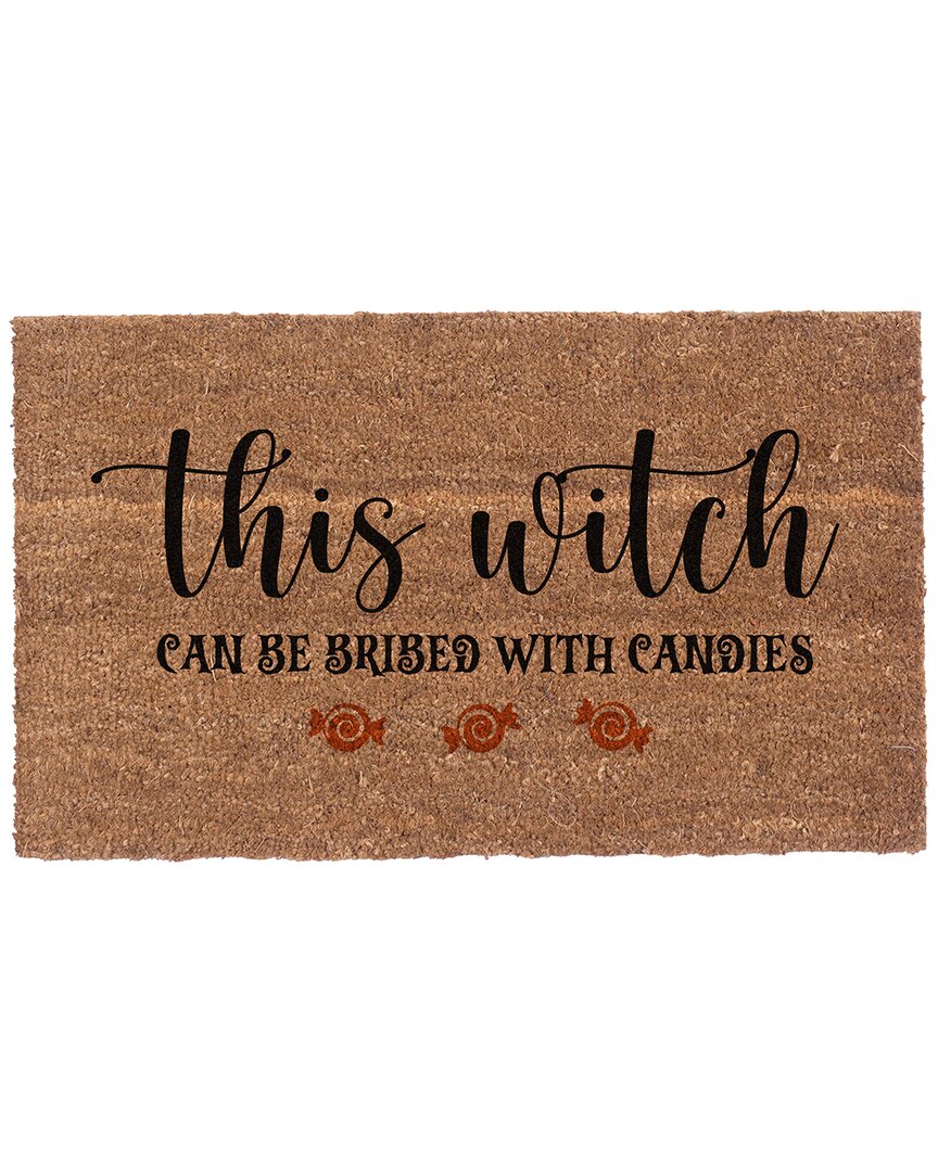 Coco Mats N More This Witch Can Be Bribed With Candies Rug In Multicolor