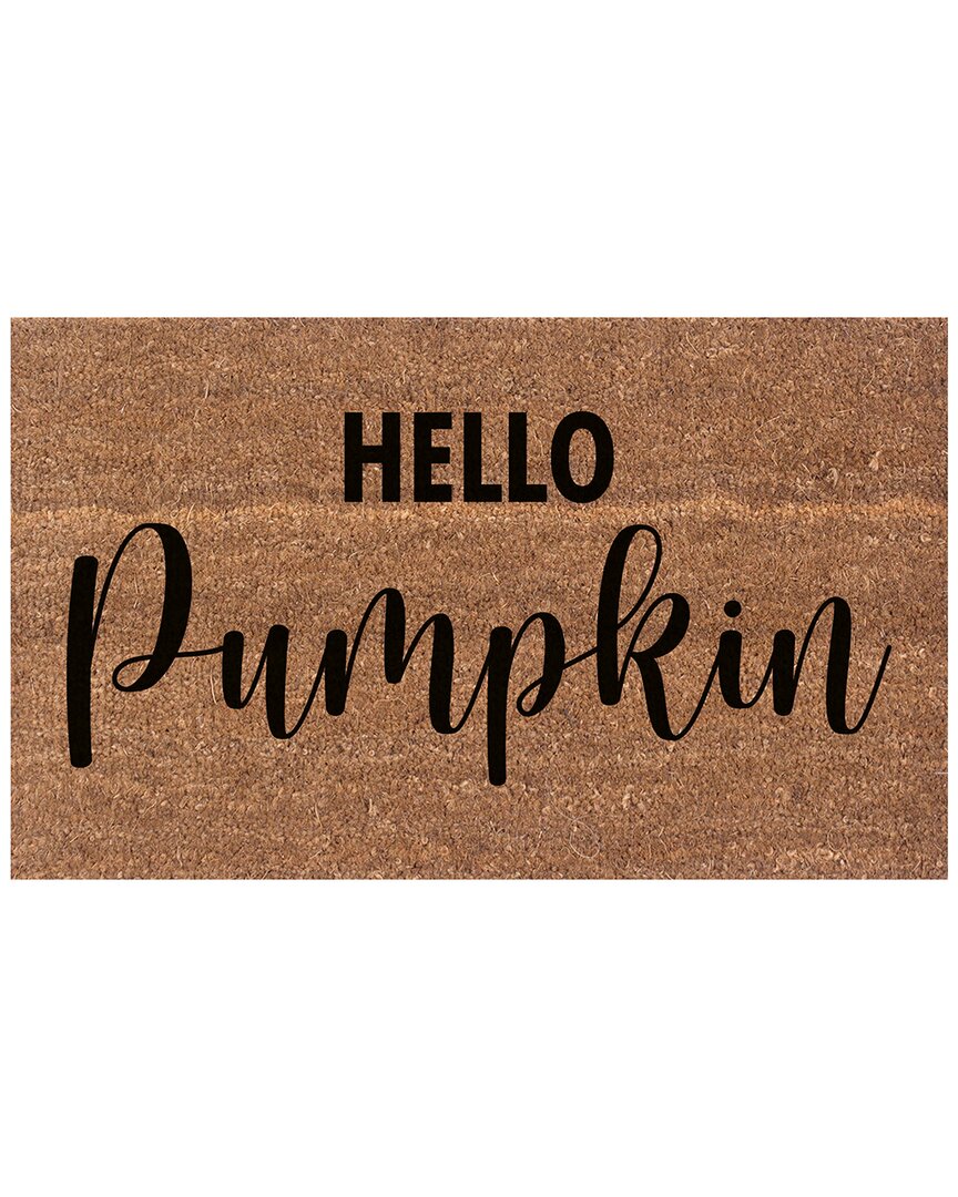 Coco Mats N More Hello Pumpkin Coir Doormat In Multicolor