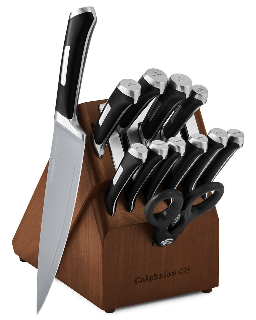 Calphalon Contemporary Sharpin Nonstick 13pc Cutlery Block Set In Metallic